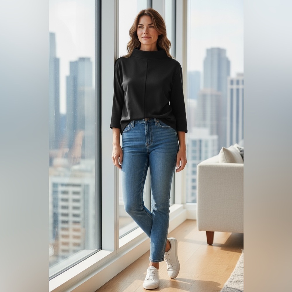 WEILL | Elegant Black Women's Blouse | Size 4